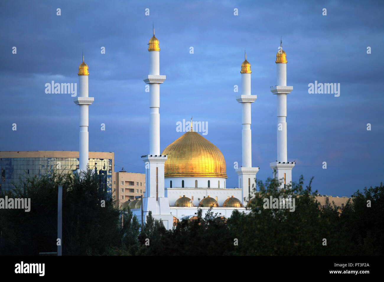 Kazakhstan; Astana; Nur Astana Mosque, Stock Photo