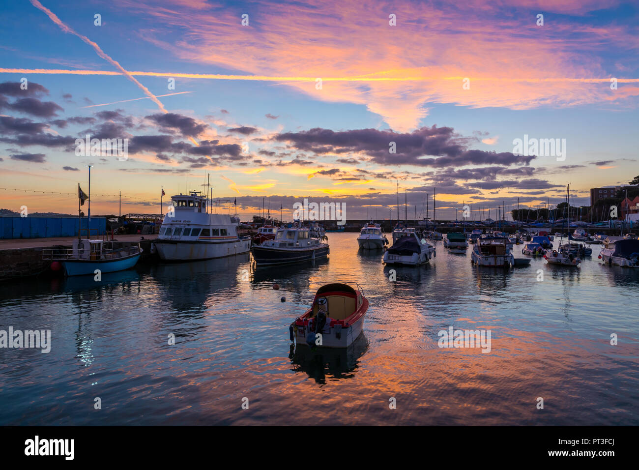 Paignton Harbour Sunrise Stock Photo - Alamy
