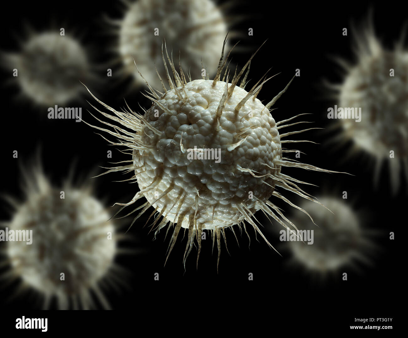 3d conceptual virus cells Stock Photo