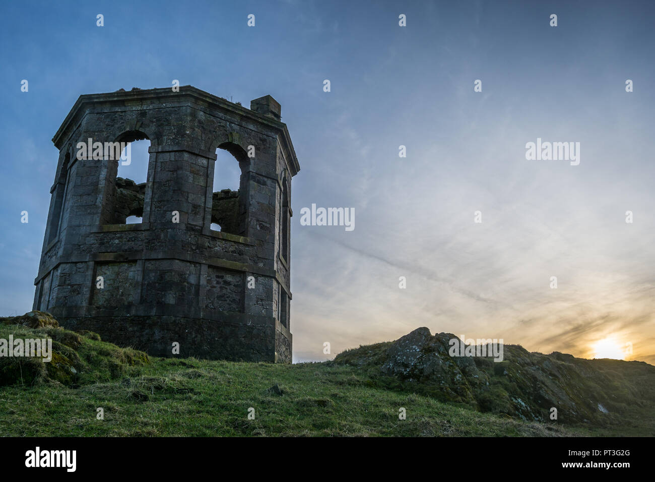 The Castle Semple Temple Stock Photo