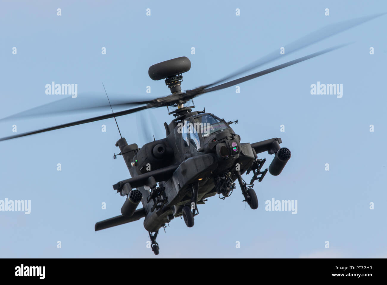 Army Air Coprs Longbow Apache Helicopter. Stock Photo