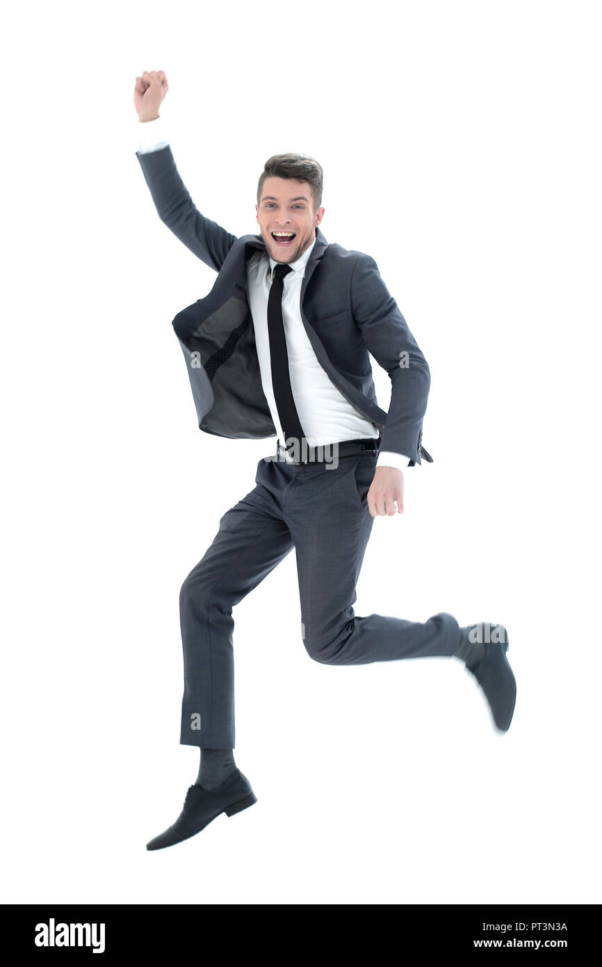 Portrait of successful businessman. Isolated on white Stock Photo - Alamy