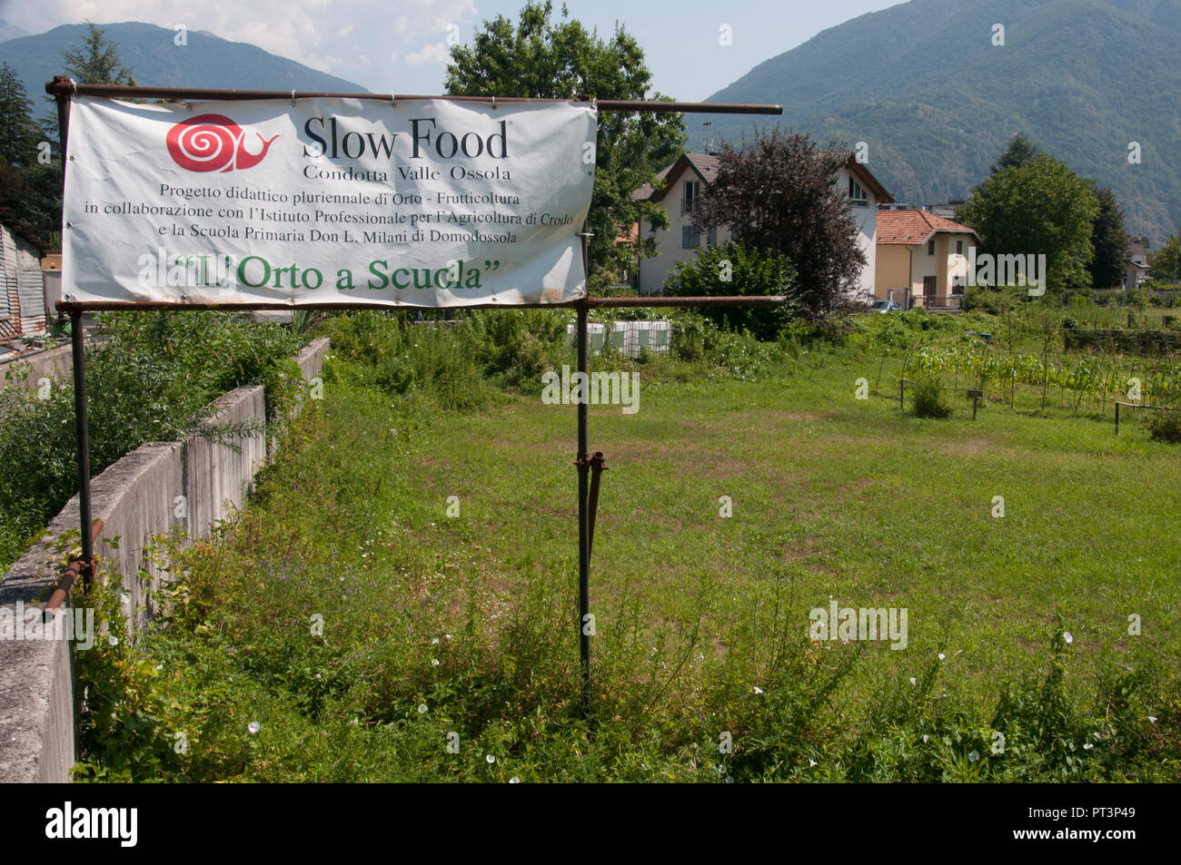 Slow Food agricultural education project near Domodossola, Piedmont, Italy Stock Photo