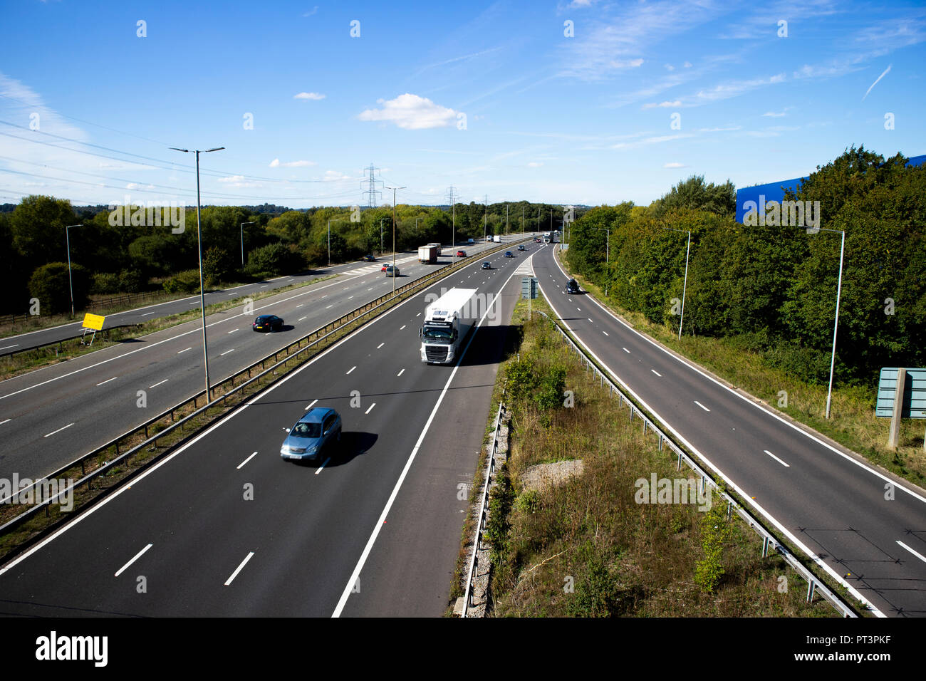 motorway at junction 12, road run between London and Wales and is the busiest in Europe and known as the m4 corridor Stock Photo