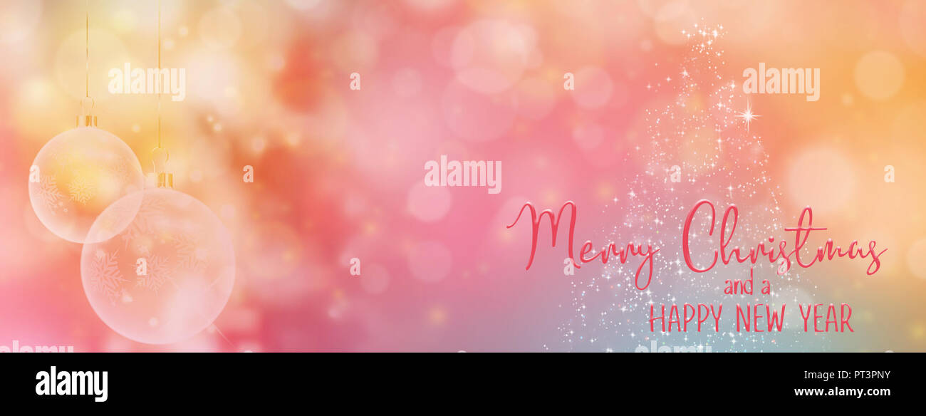 Christmas And New Year Holiday Background Banner Scales To