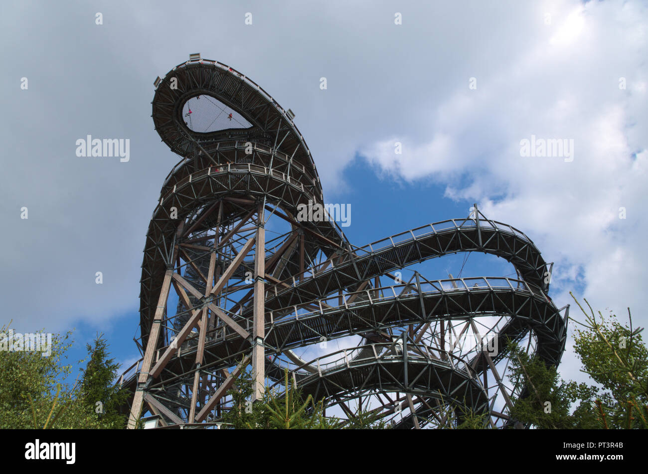 Sky Walk path stezka w oblacich in Czech Republic Stock Photo