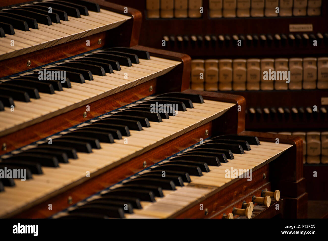 Great Organ with four Manuals Stock Photo