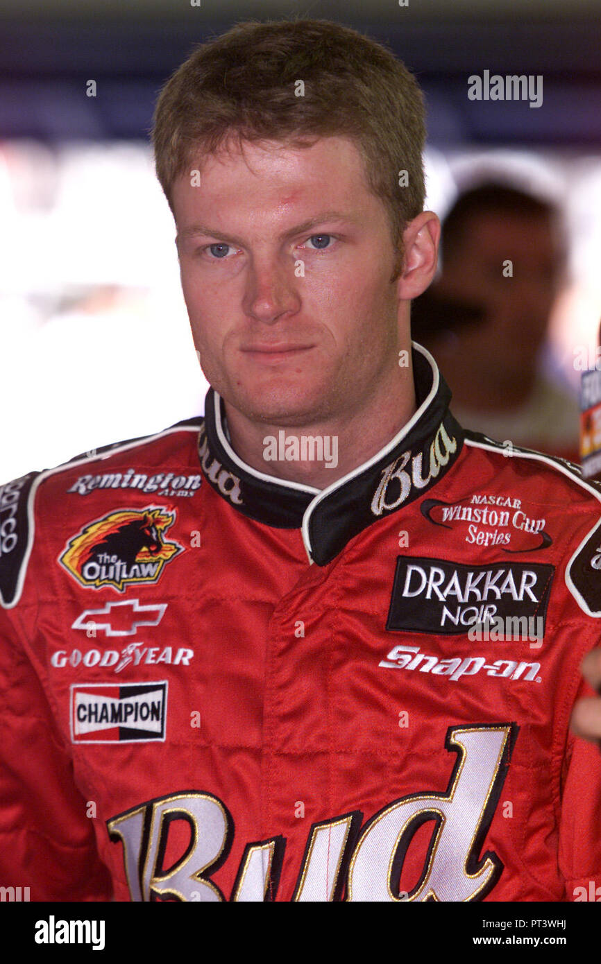 Dale Earnhardt Jr. qualifyed 9th for the NASCAR Pepsi 400, at Daytona International Speedway in Daytona Beach,  Florida, on July 5, 2002. Stock Photo