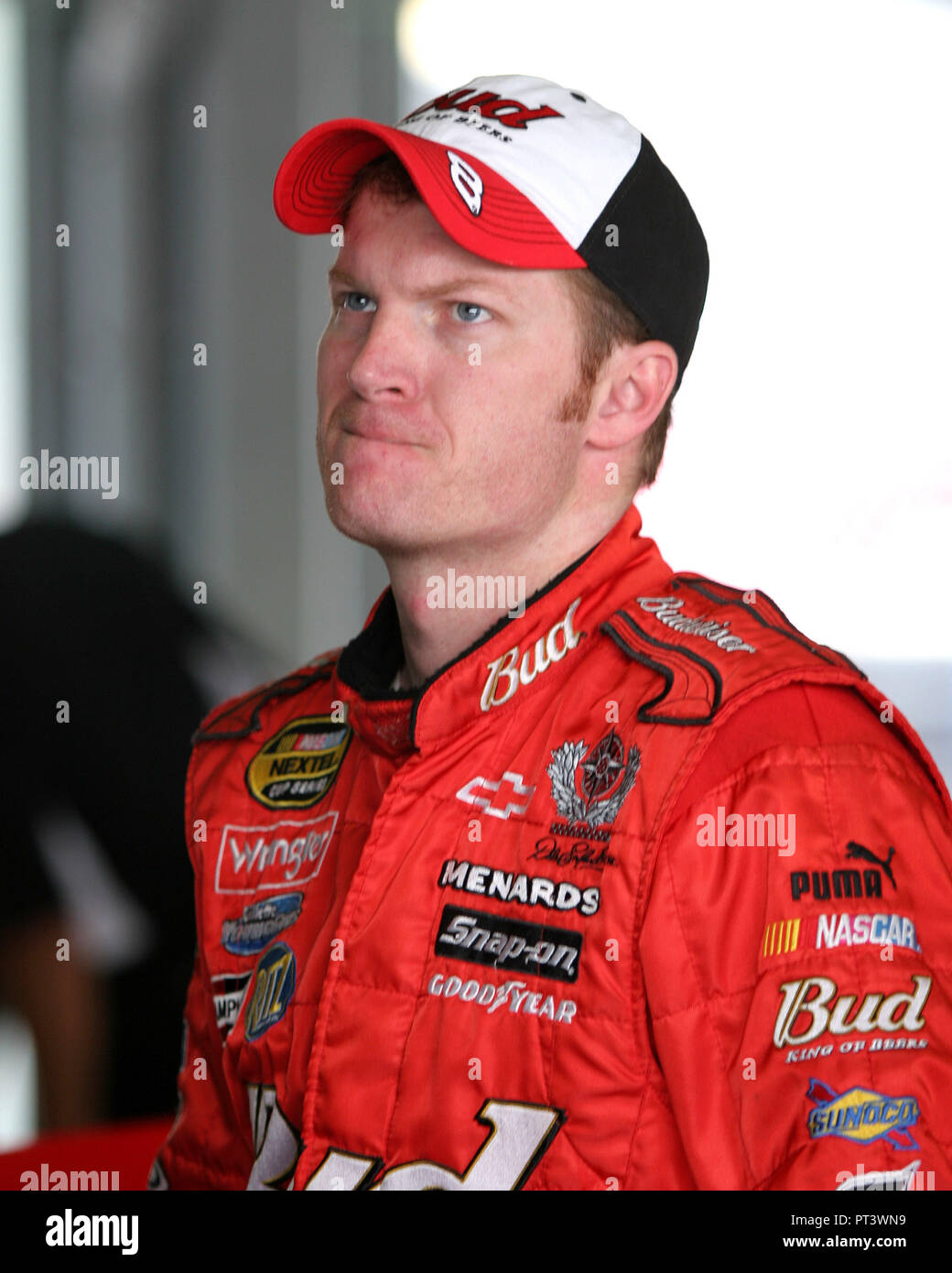 Dale Earnhardt Jr participates in a NASCAR Nextel Cup test session at Homestead Miami Speedway in Homestead, Florida on October 17, 2006. Stock Photo