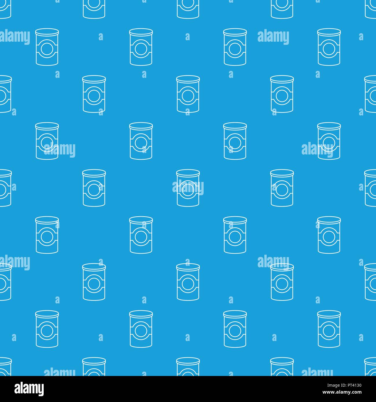 Cosmetic jar plastic pattern vector seamless blue Stock Vector
