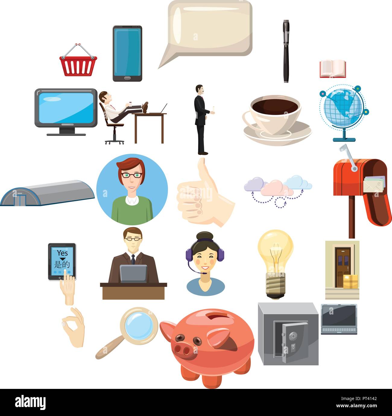 Money bag icons set, cartoon style Stock Vector Image & Art - Alamy