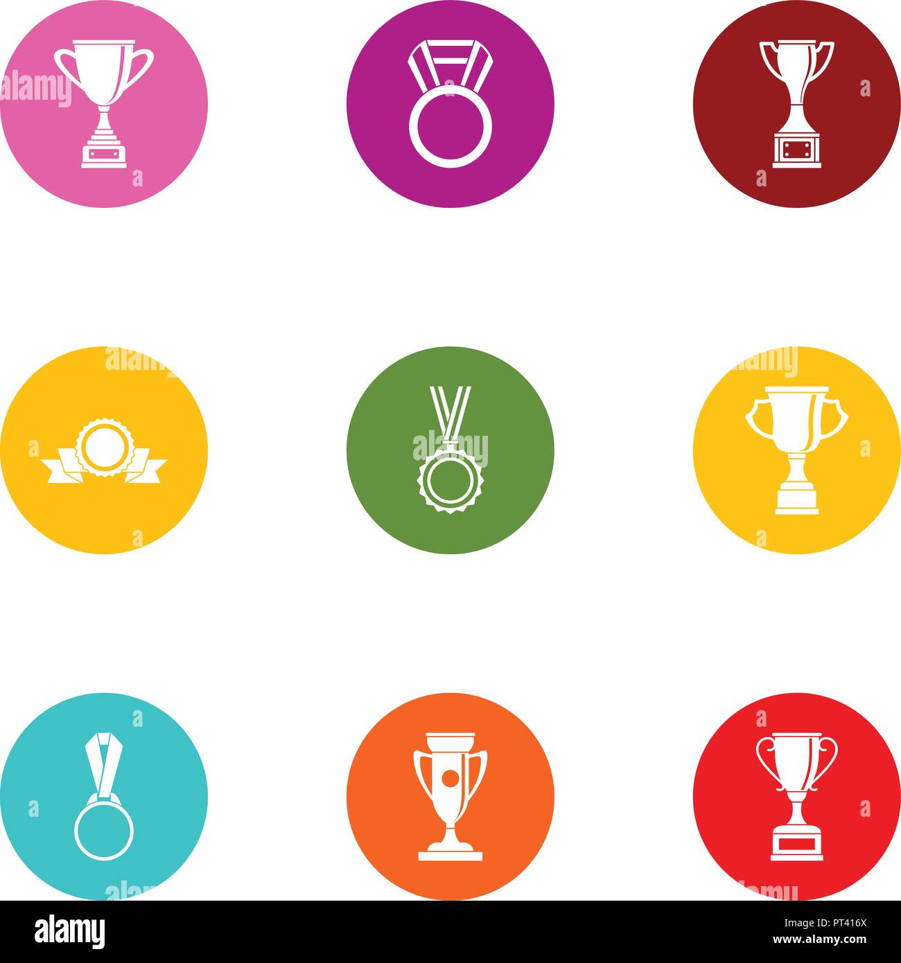 Goblet icons set, flat style Stock Vector Image & Art - Alamy