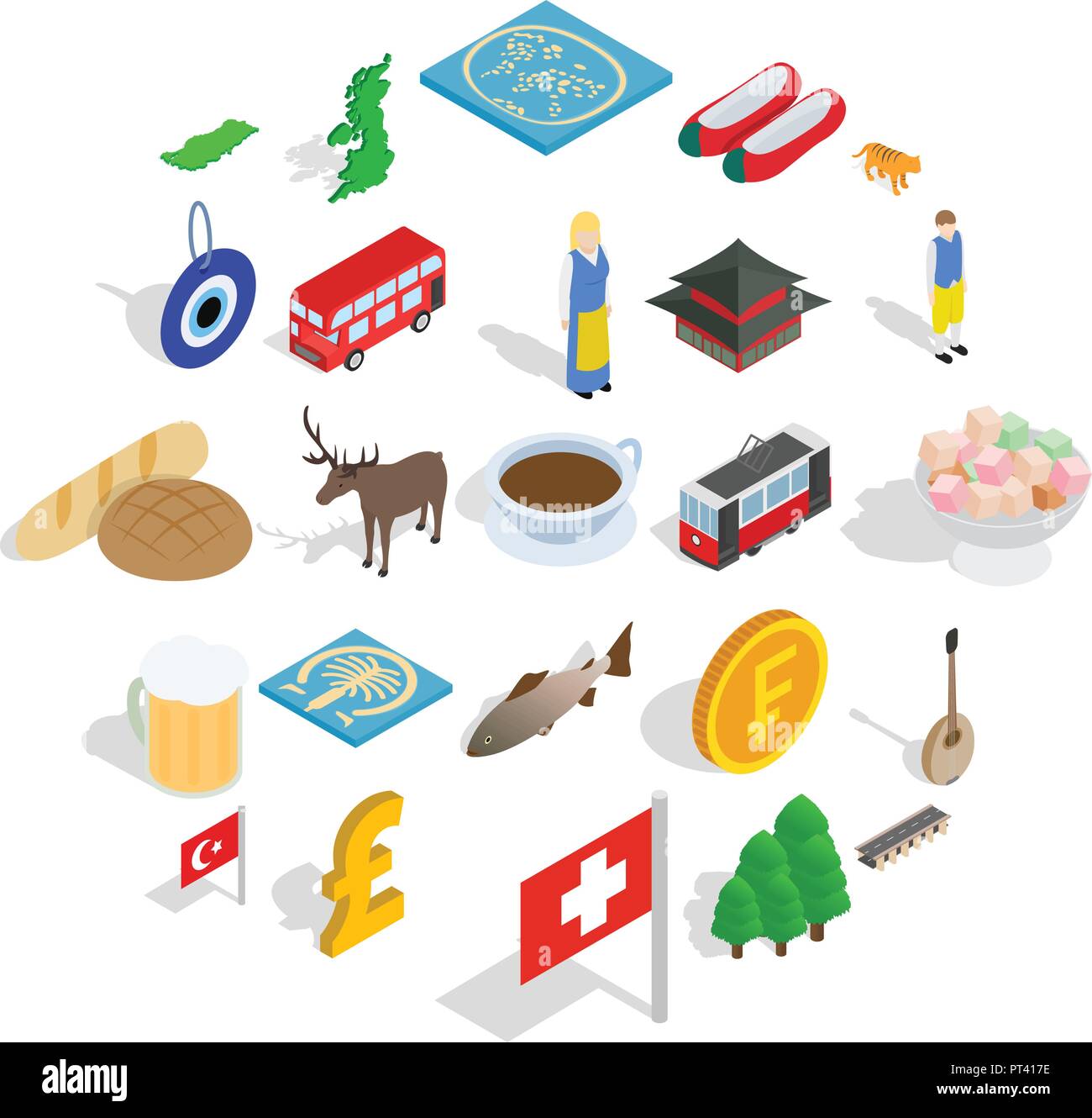 3d isometric map uk hi-res stock photography and images - Alamy