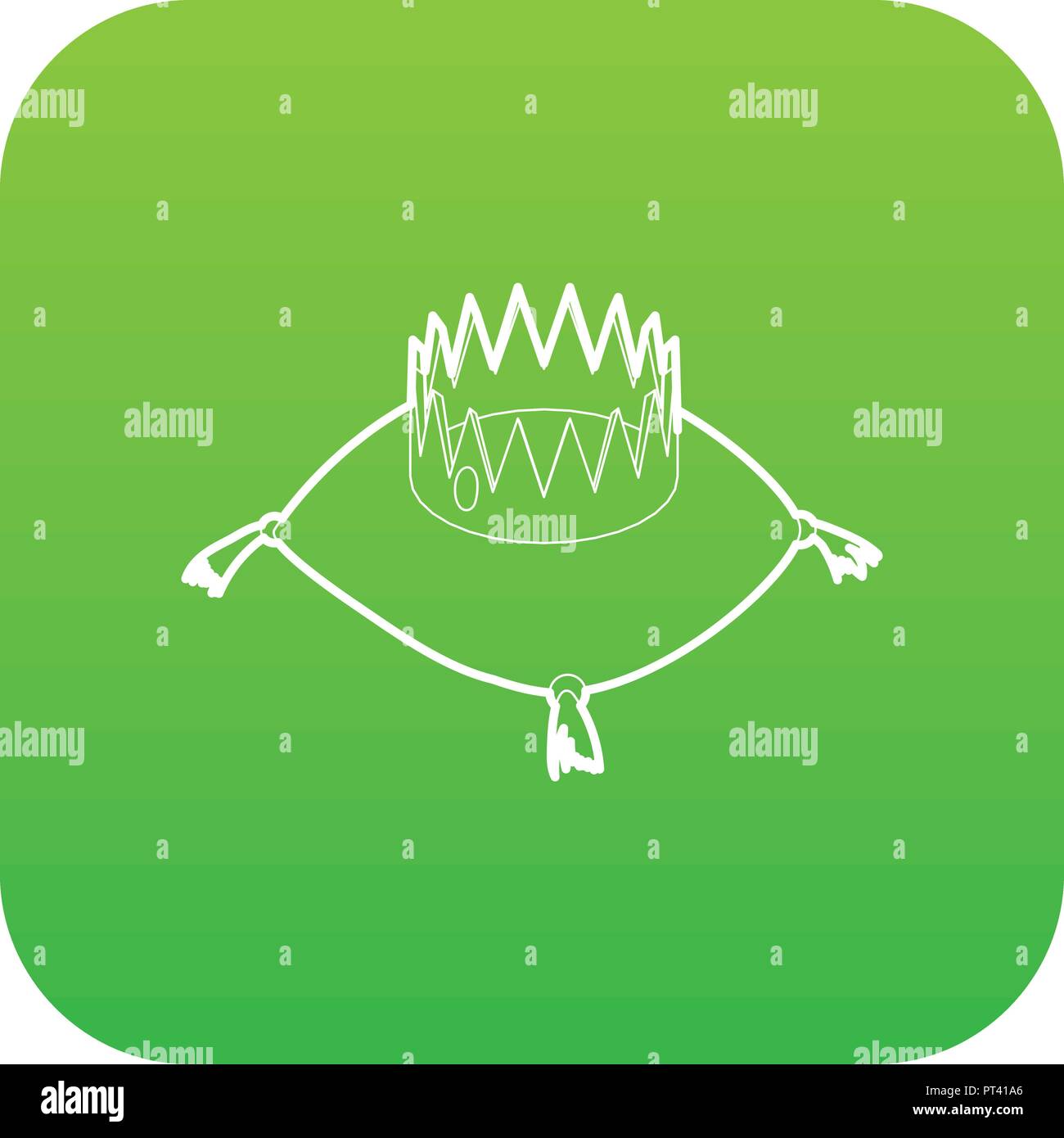 Crown on a pillow icon green vector Stock Vector Image & Art - Alamy