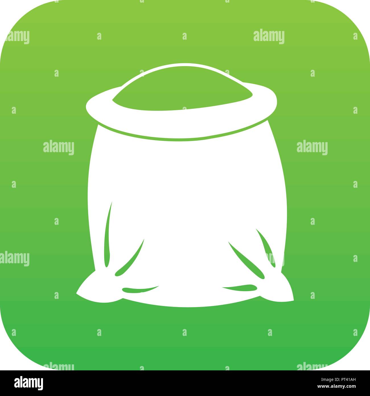 Sack full of flour icon digital green Stock Vector Image & Art - Alamy