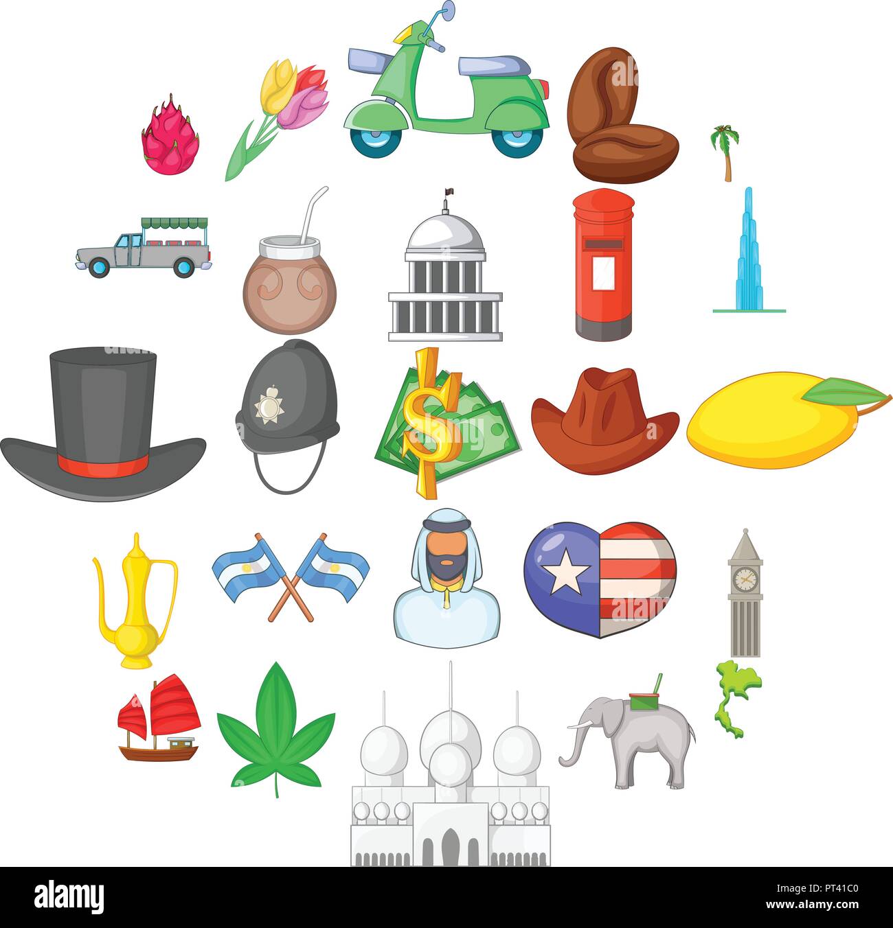 World icons set, cartoon style Stock Vector Image & Art - Alamy