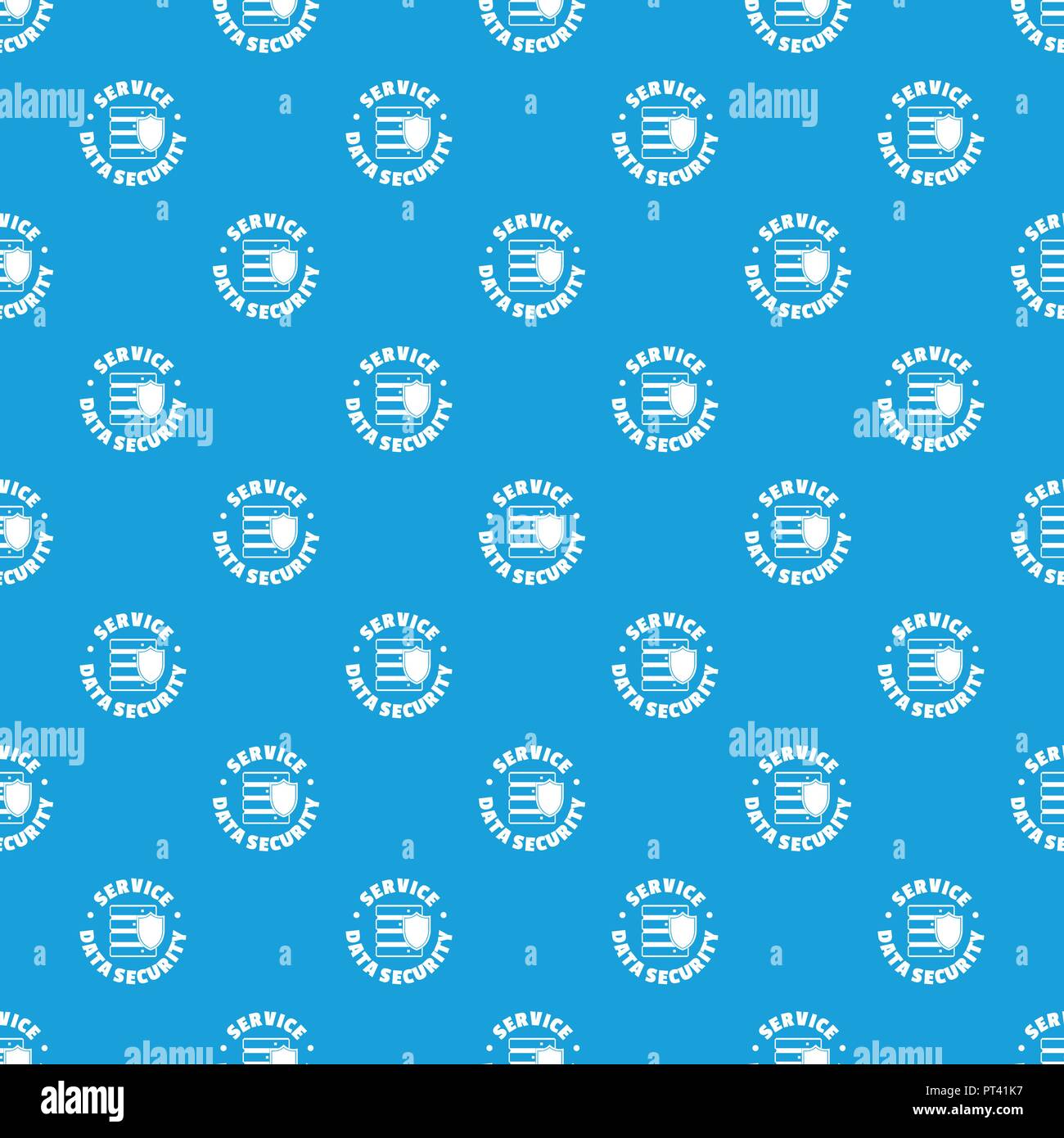 Service data security pattern vector seamless blue Stock Vector