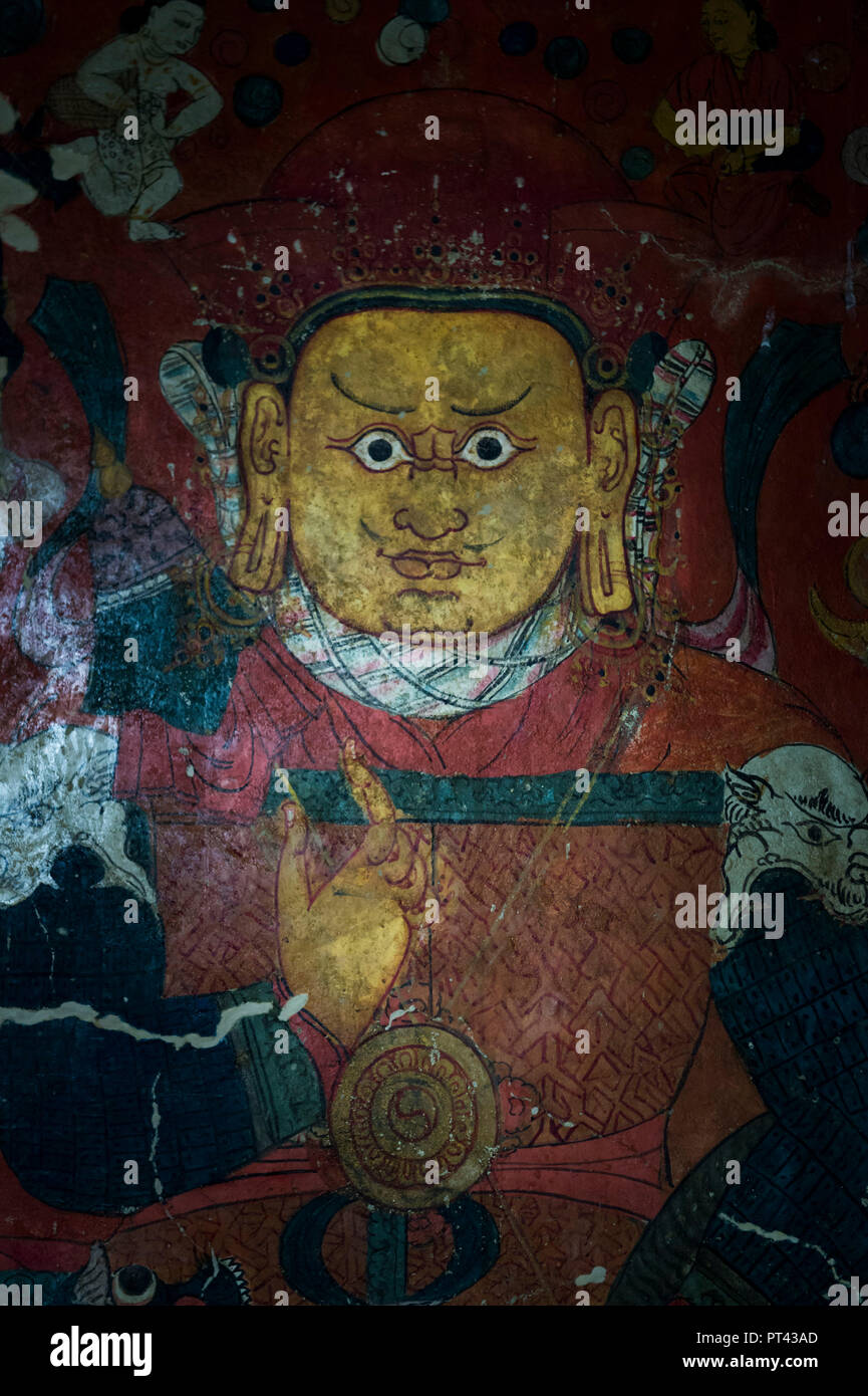 Chiwang Caves in Tibet, Stock Photo