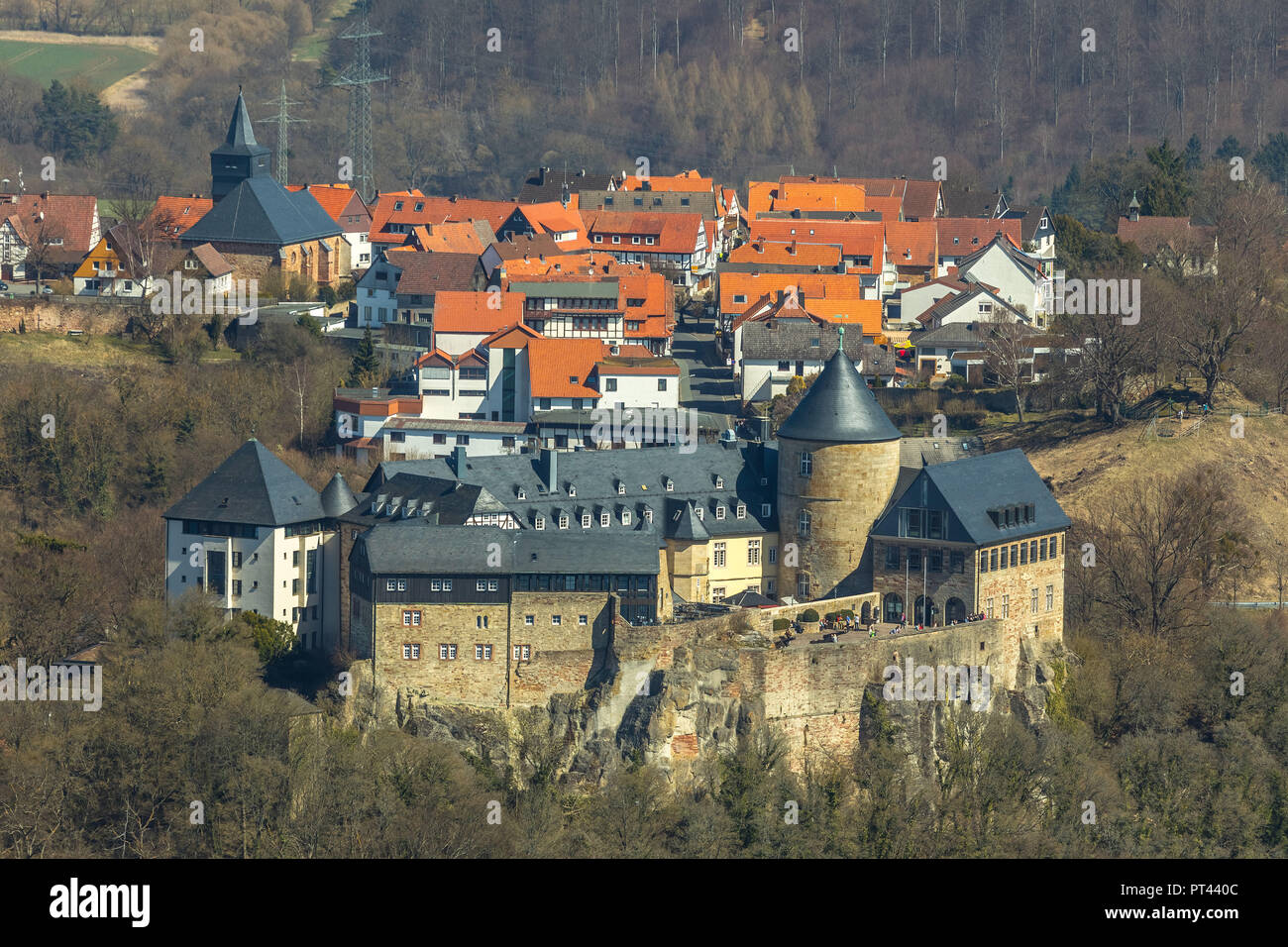 Waldeck with the castle like castle complex castle waldeck hires stock