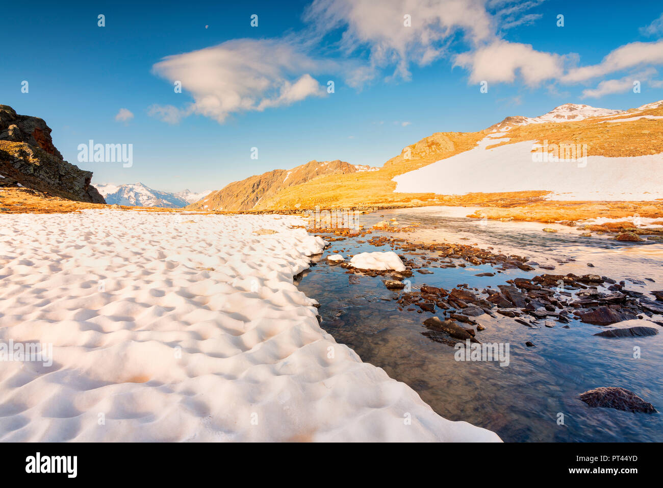 Ercavallo lake at thaw, Brescia province, Lombardy district, Italy, Stock Photo