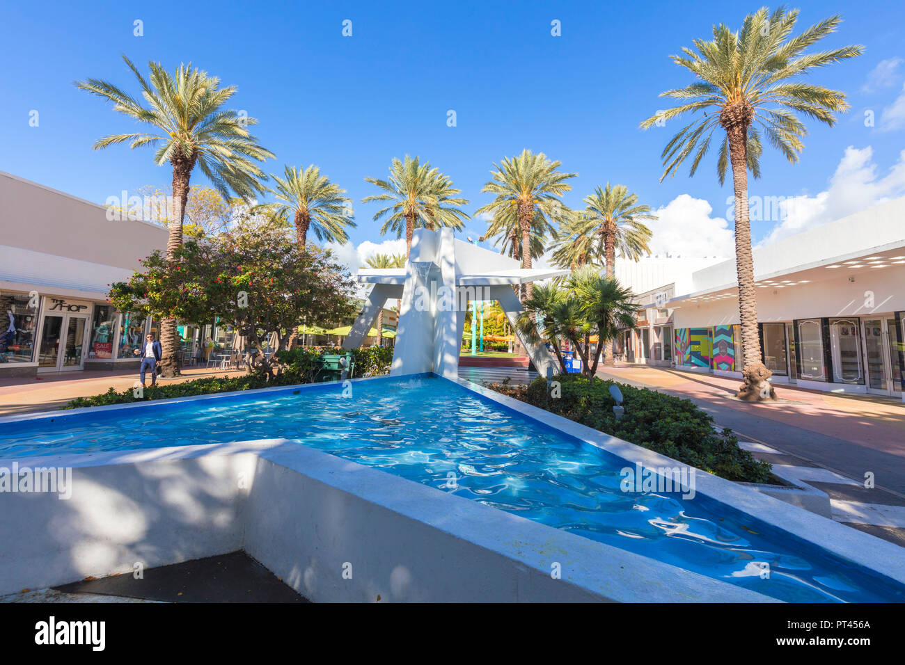 Lincoln Road Mall, Miami Beach, Florida, USA, North America Stock Photo