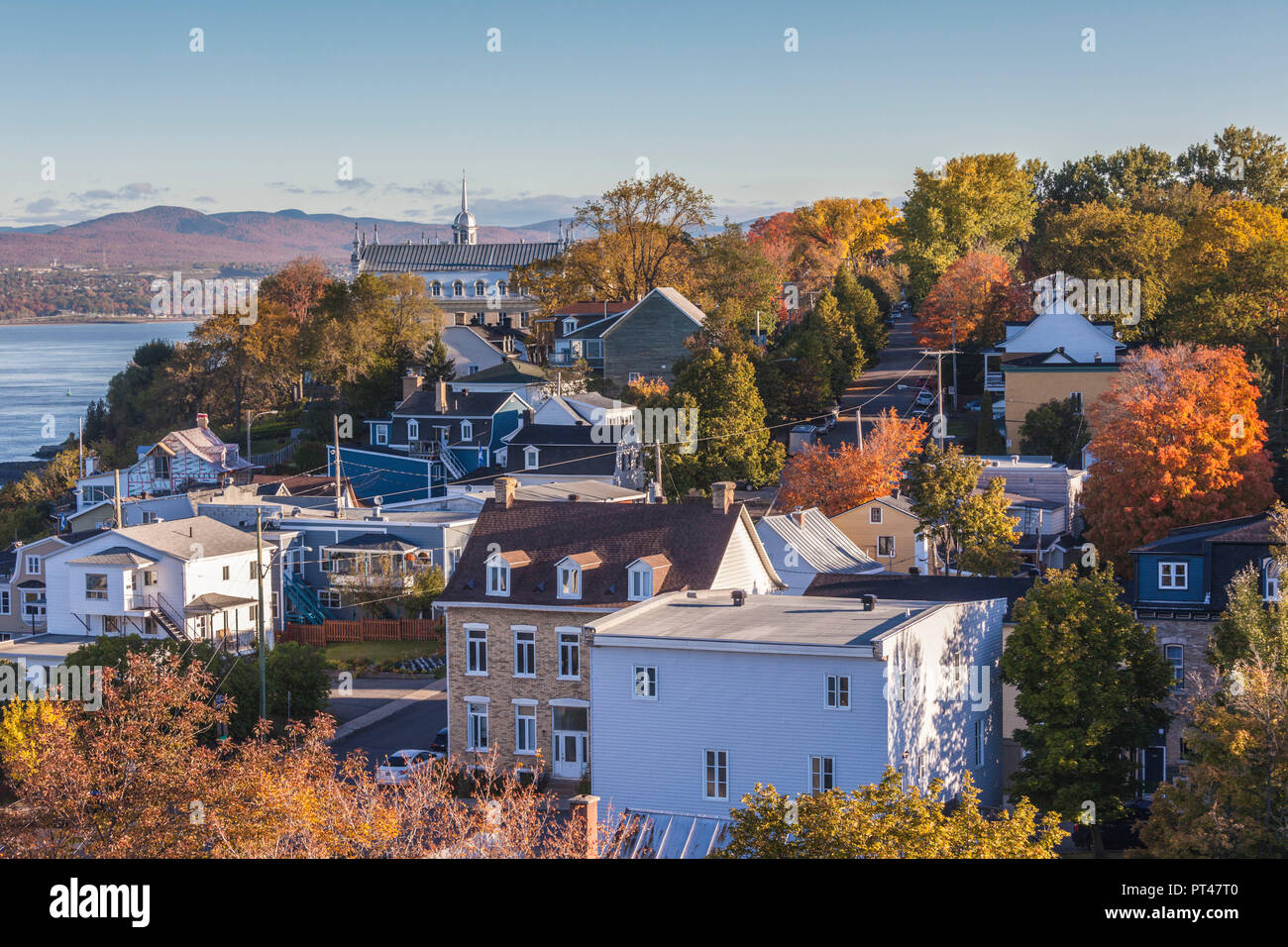 Canada, Quebec, Quebec City, elevated view of Levis, autumn Stock Photo -  Alamy