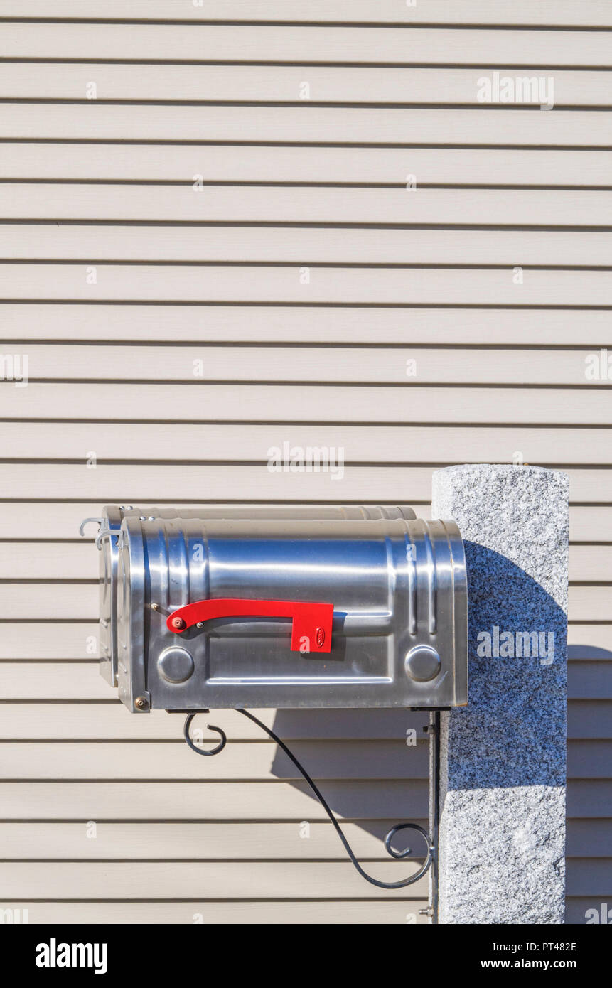 USA, Massachusetts, Newburyport, mailboxes Stock Photo Alamy