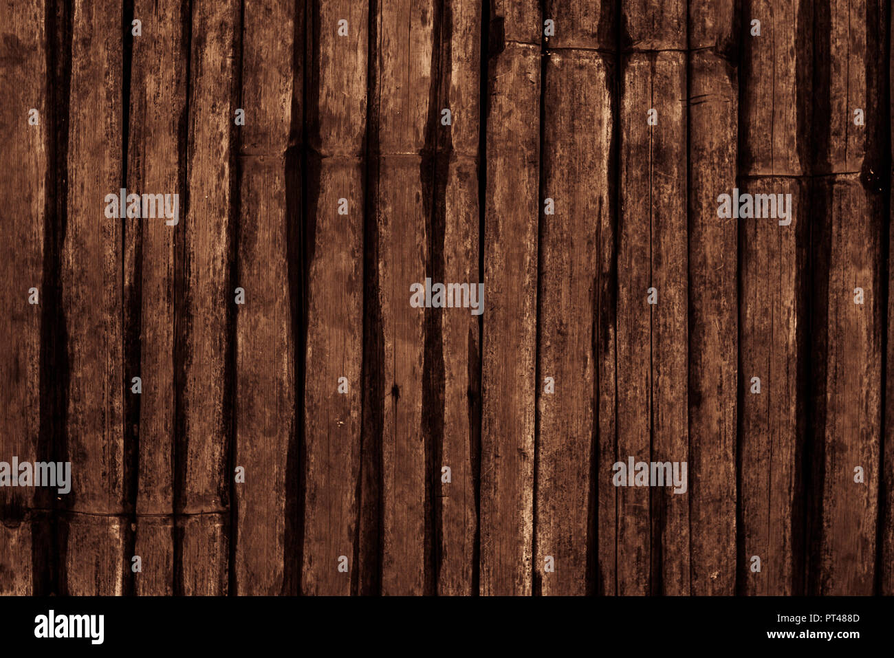 Dark bamboo panel wall texture Stock Photo