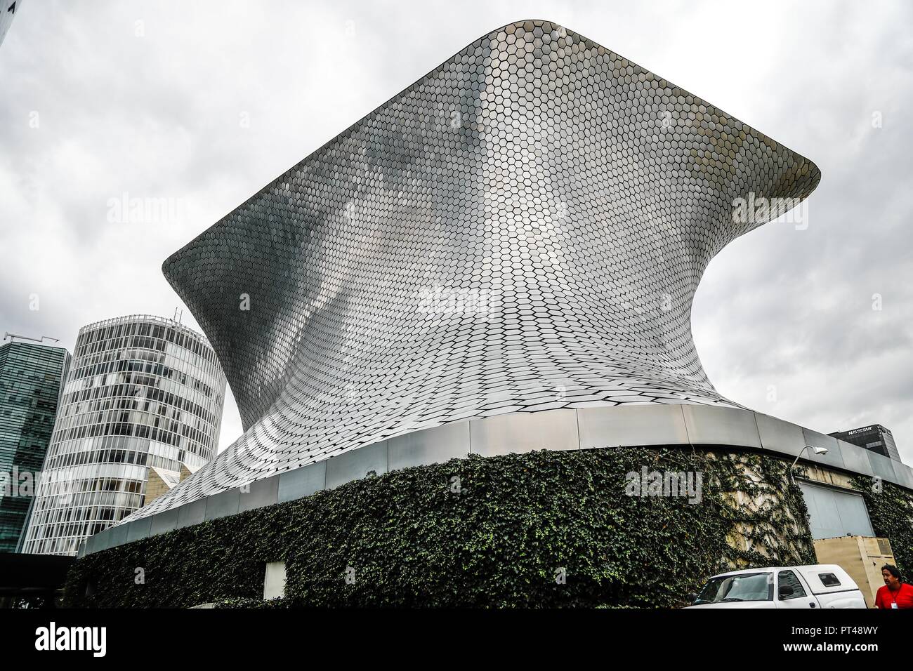 Architecture facade of Museo Soumaya in Mexico City. Cultural