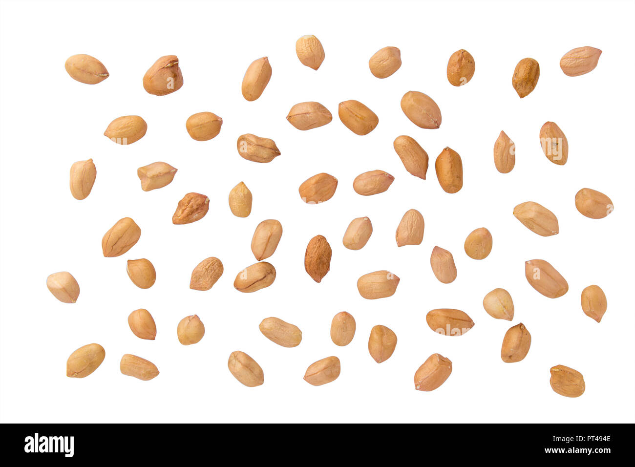 peanut bean on white color background and clipping path.	 Stock Photo