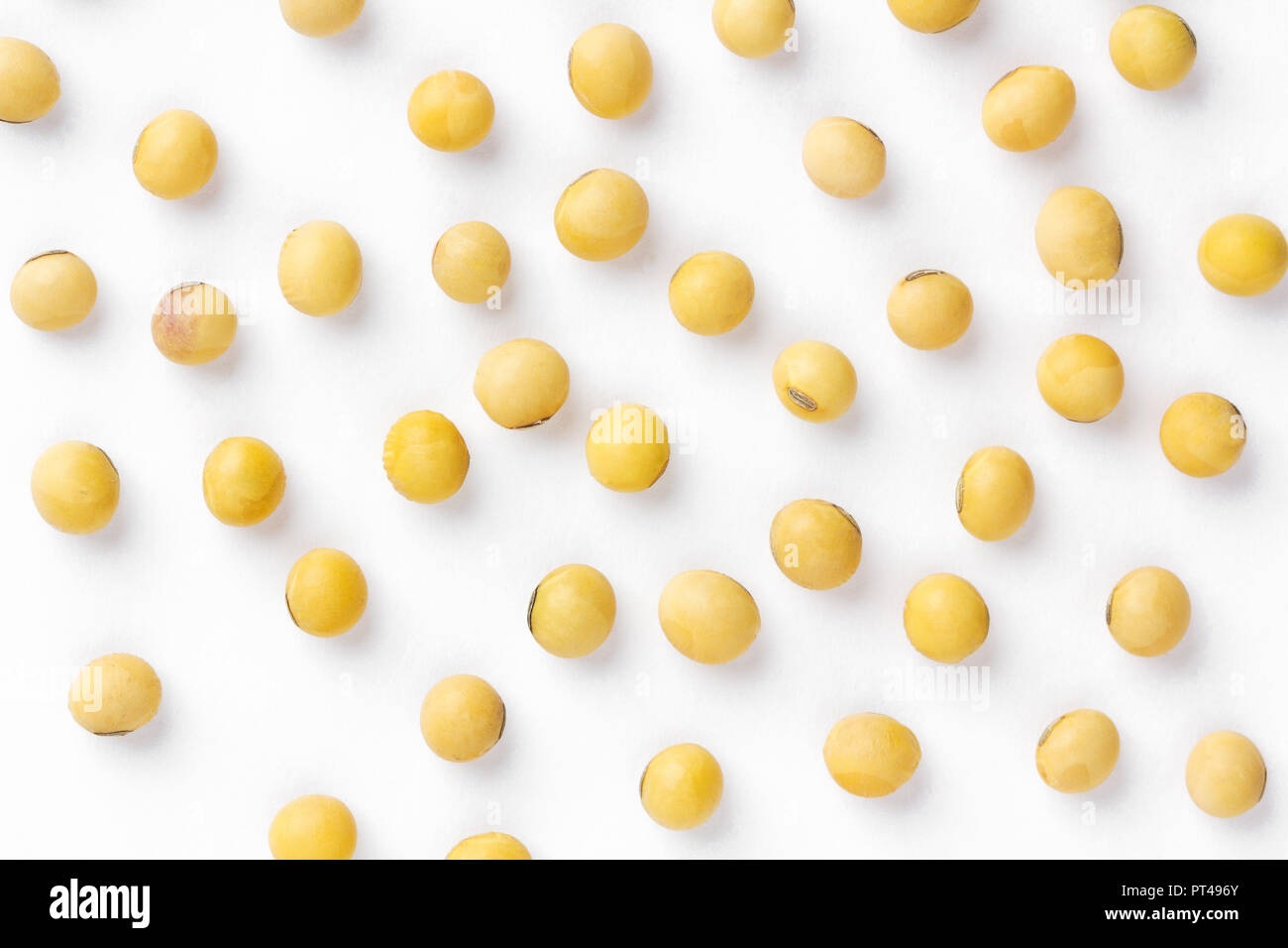 soybean on white background and clipping path	 Stock Photo