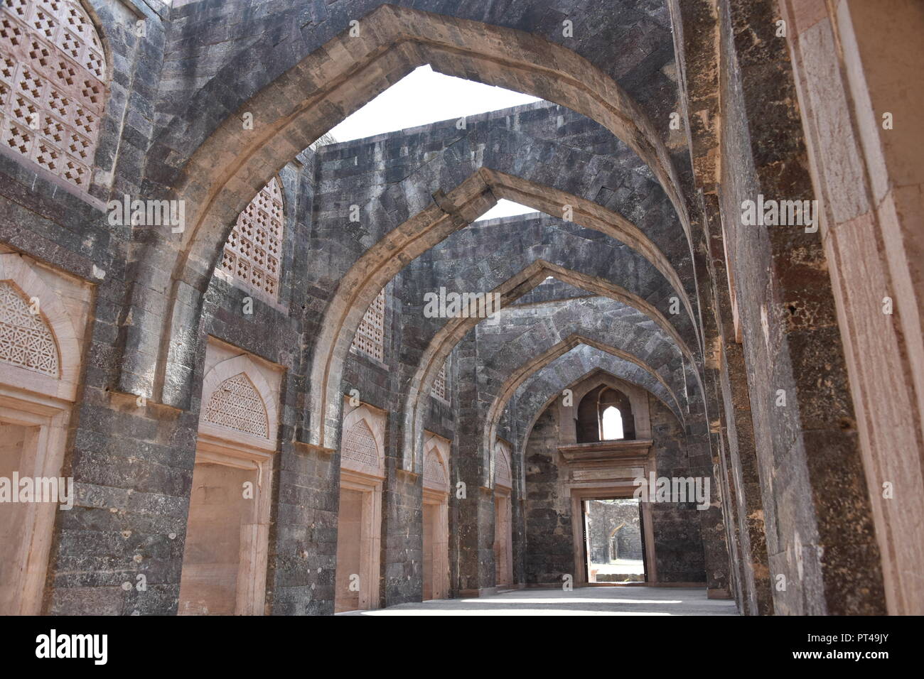 Hindola Mahal ,Mandu, Madhya Pradesh, India Stock Photo