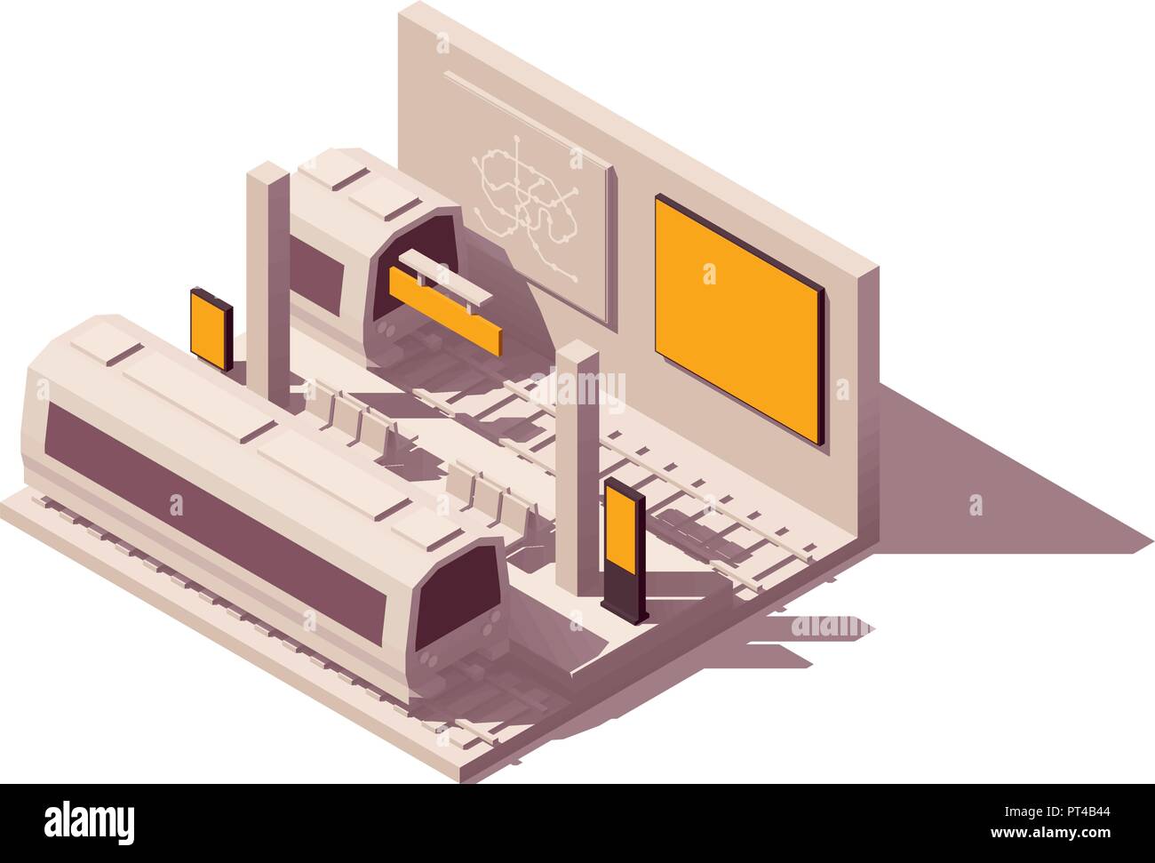 Vector advertising in metro station Stock Vector