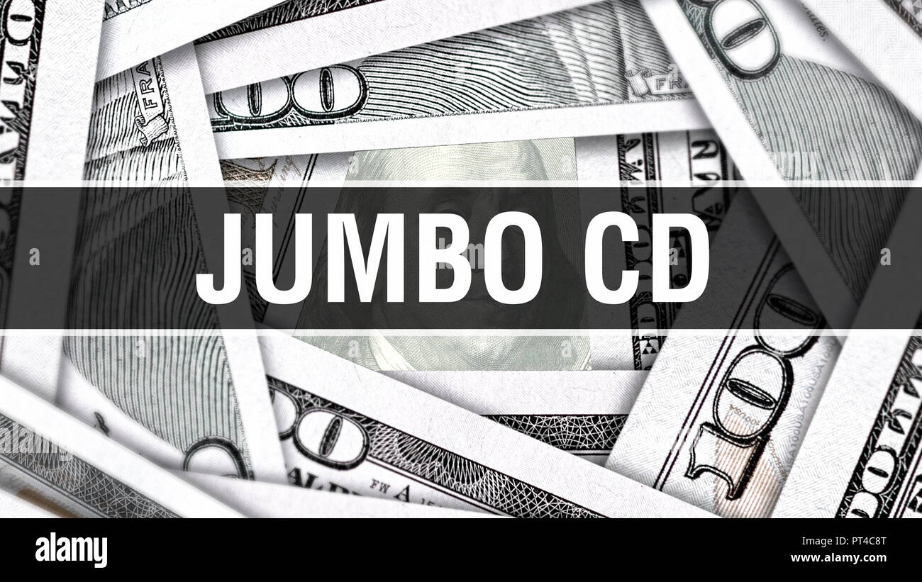 Jumbo CD Closeup Concept. American Dollars Cash Money,3D rendering. Jumbo  CD at Dollar Banknote. Financial USA money banknote Commercial money  investm Stock Photo - Alamy