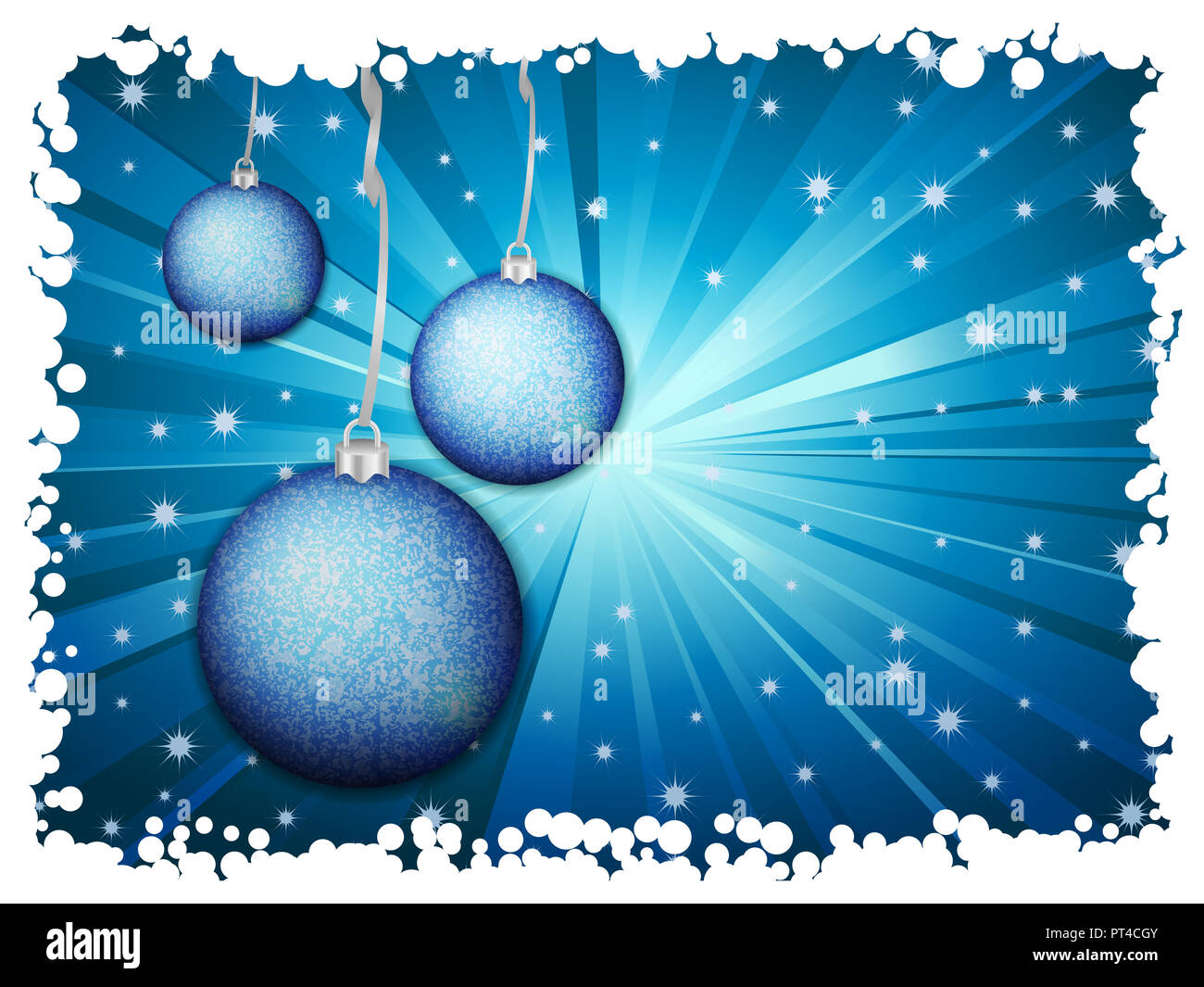 Christmas background with snowflakes and balls. Vector illustration ...