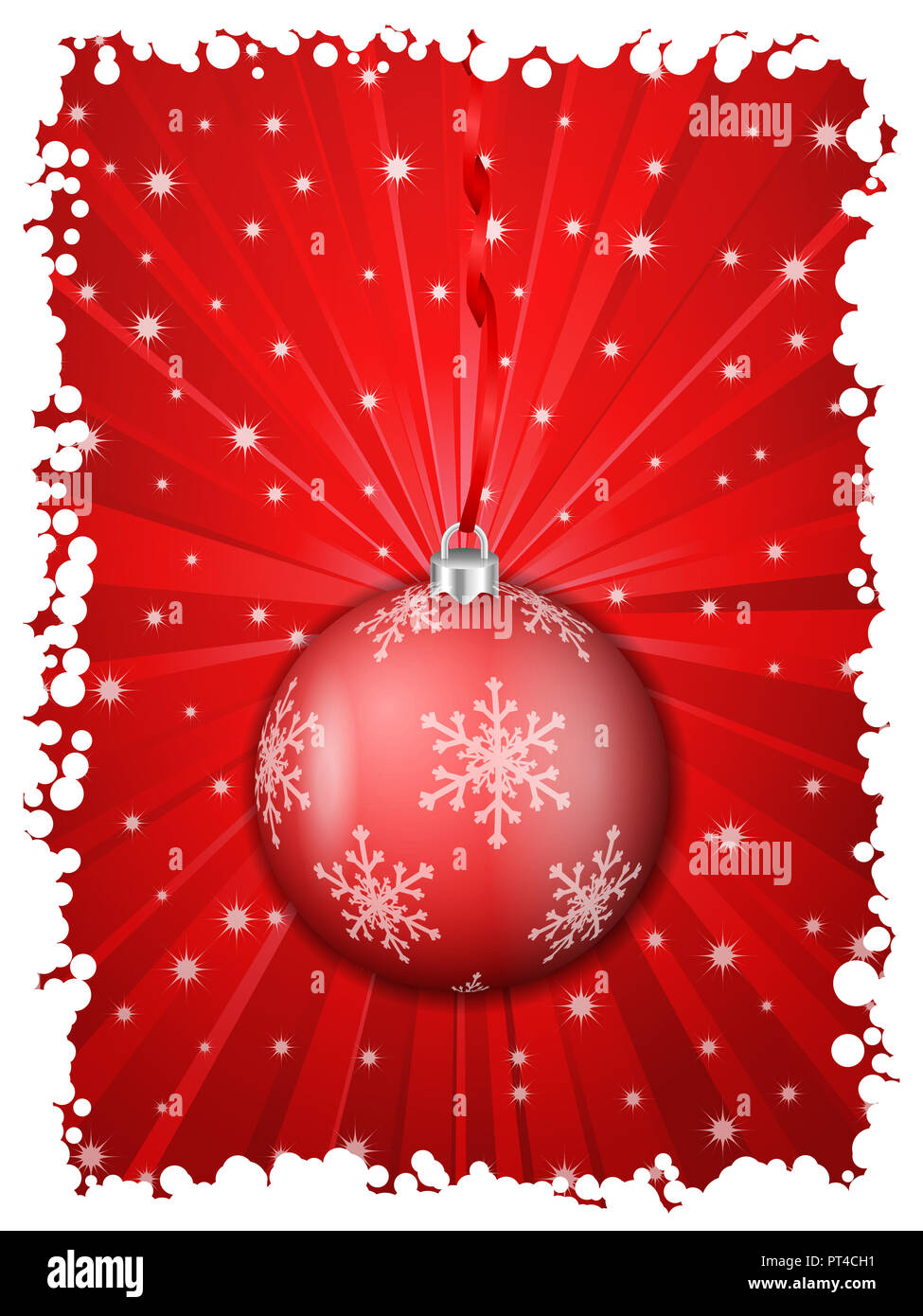 Christmas background with snowflakes and balls. Vector illustration ...