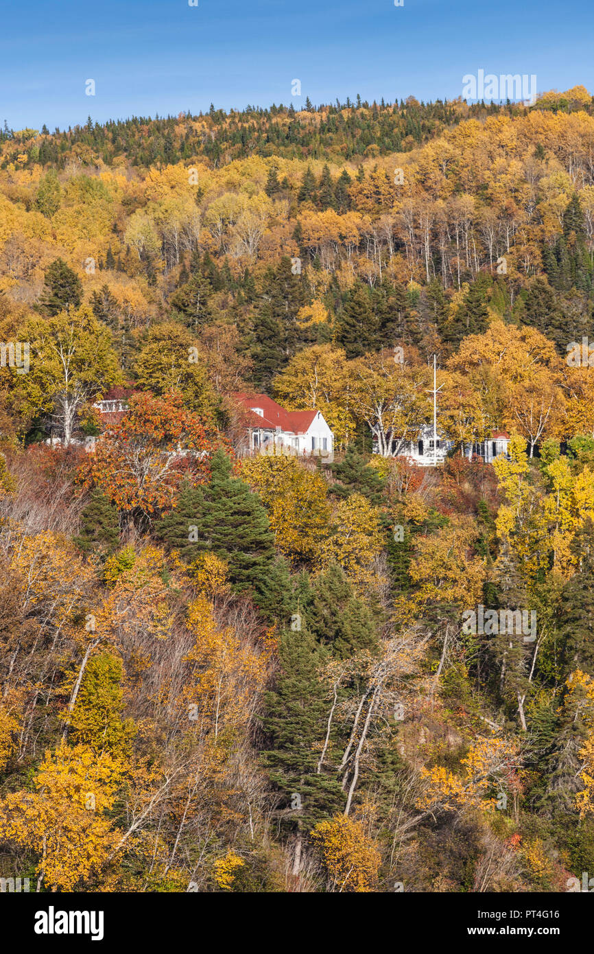 Canada, Quebec , Cote Nord Region, Saguenay Fjord, Tadoussac, autumn