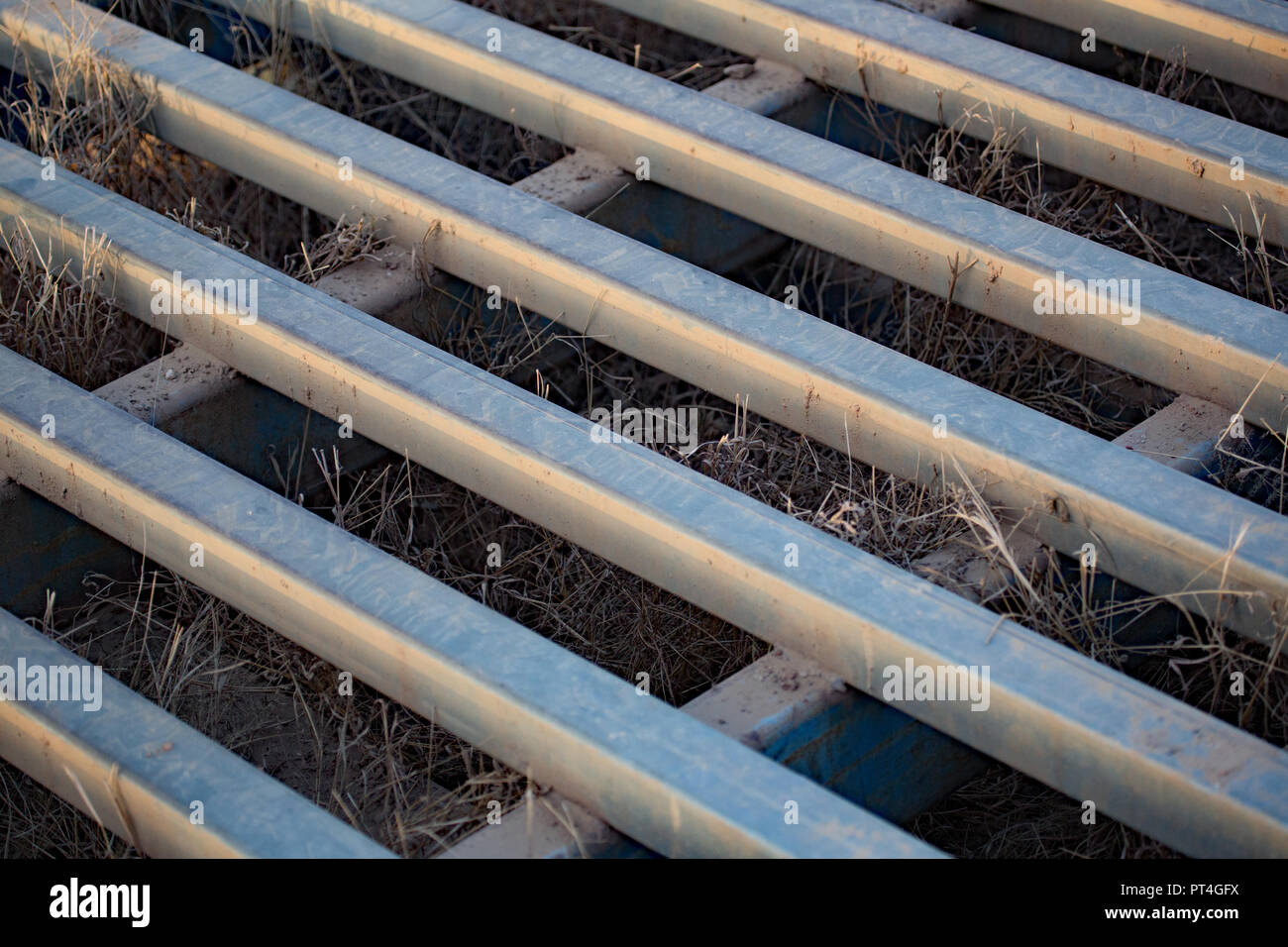 Australian steel cattle grid Stock Photo