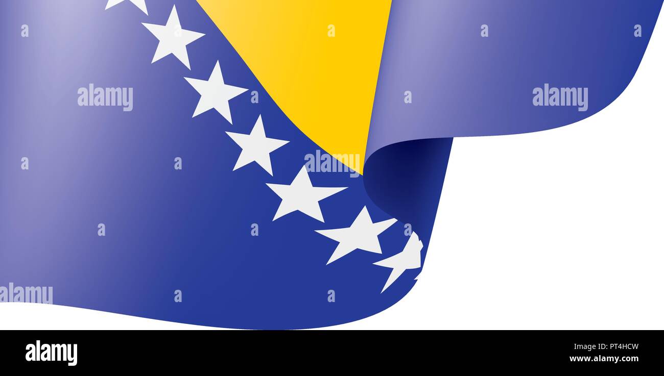 Bosnia herzegovina flag waving wind Stock Vector Images - Alamy