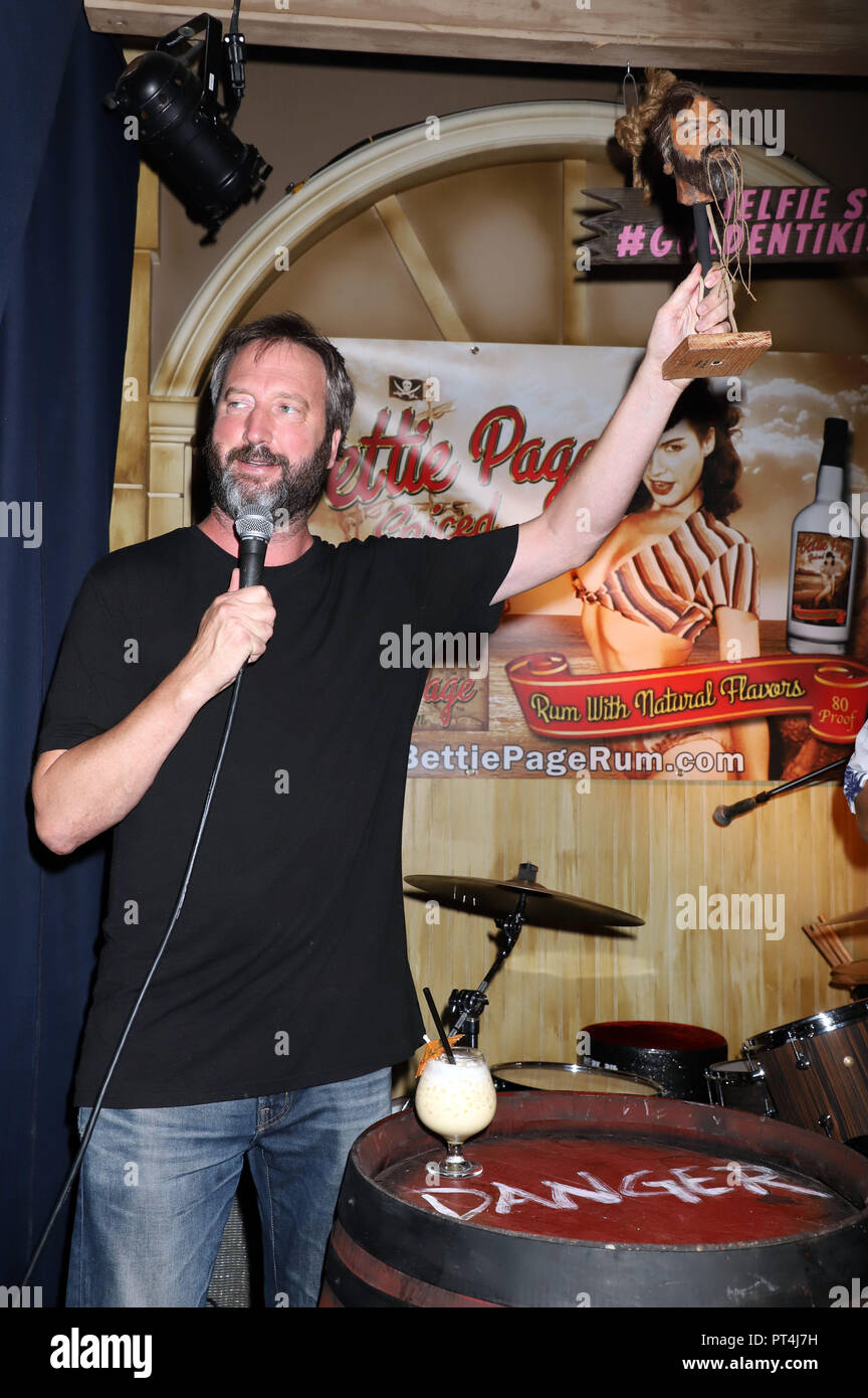 Tom Green unveils his own likeness as a shrunken head at The Golden Tiki  Featuring: Tom Green Where: Las Vegas, Nevada, United States When: 04 Sep 2018 Credit: DJDM/WENN.com Stock Photo