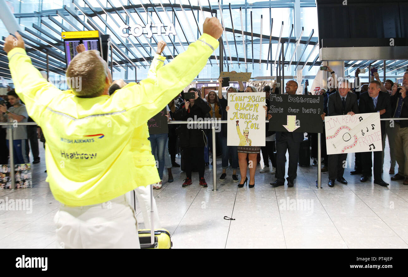 British Airways and Heathrow baggage handlers perform tributes to Heathrow baggage