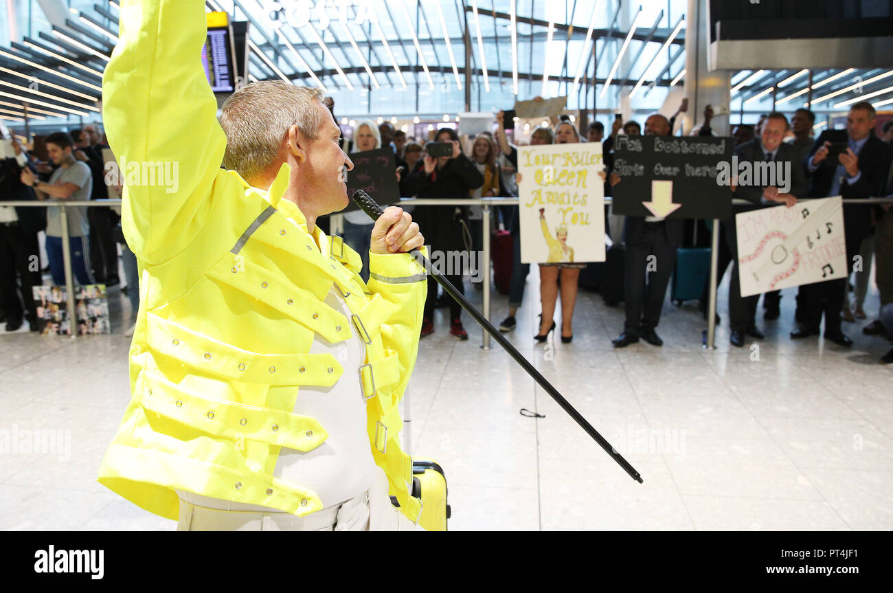 British Airways and Heathrow baggage handlers perform tributes to one