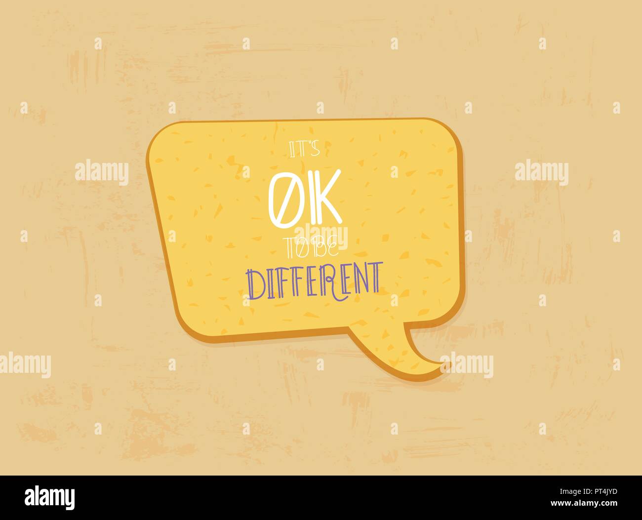 It's Ok To Be Different Quote. Handwritten Lettering Vector Composition ...