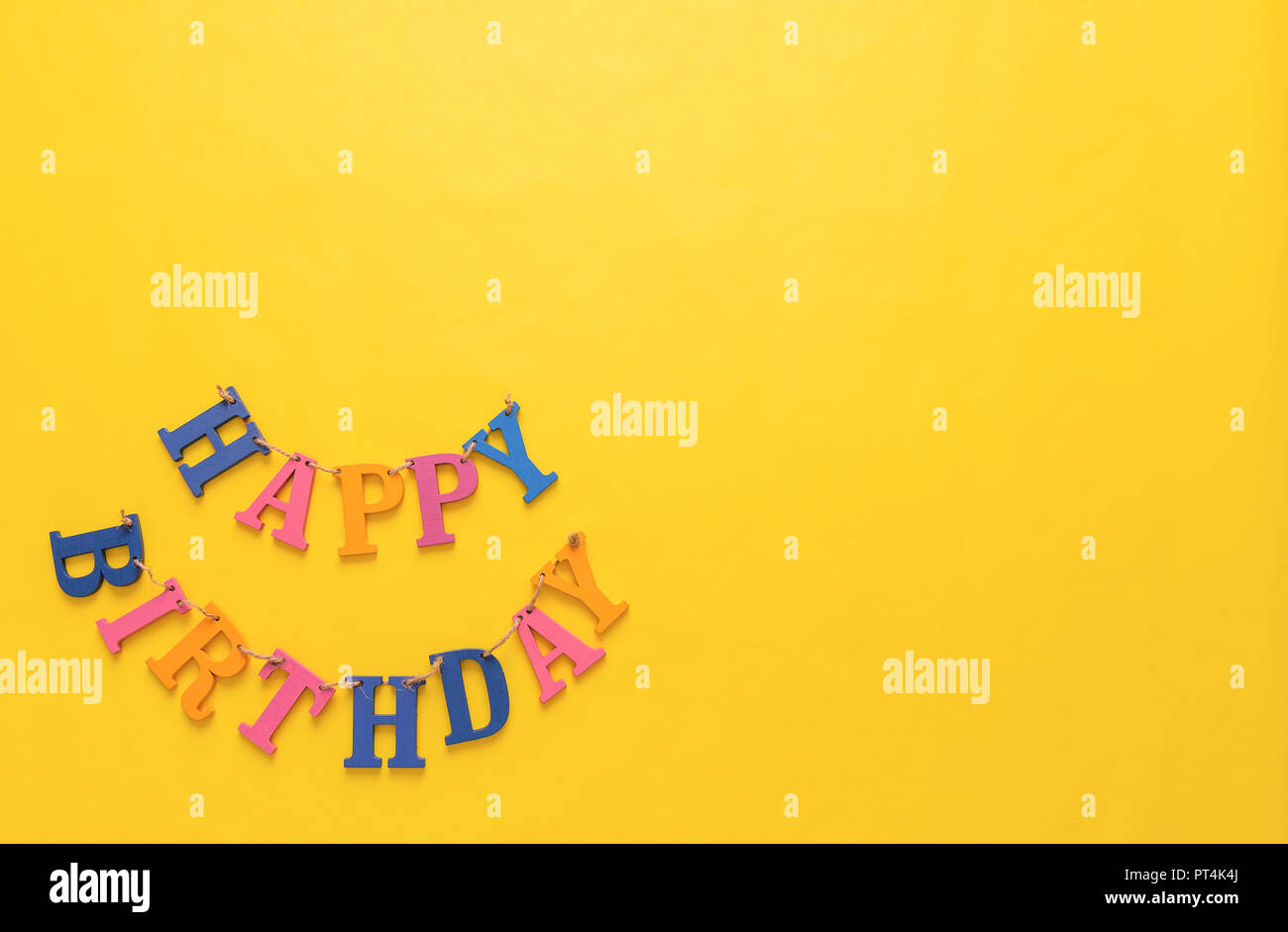 Happy Birthday. Letters on a white background Stock Photo Alamy