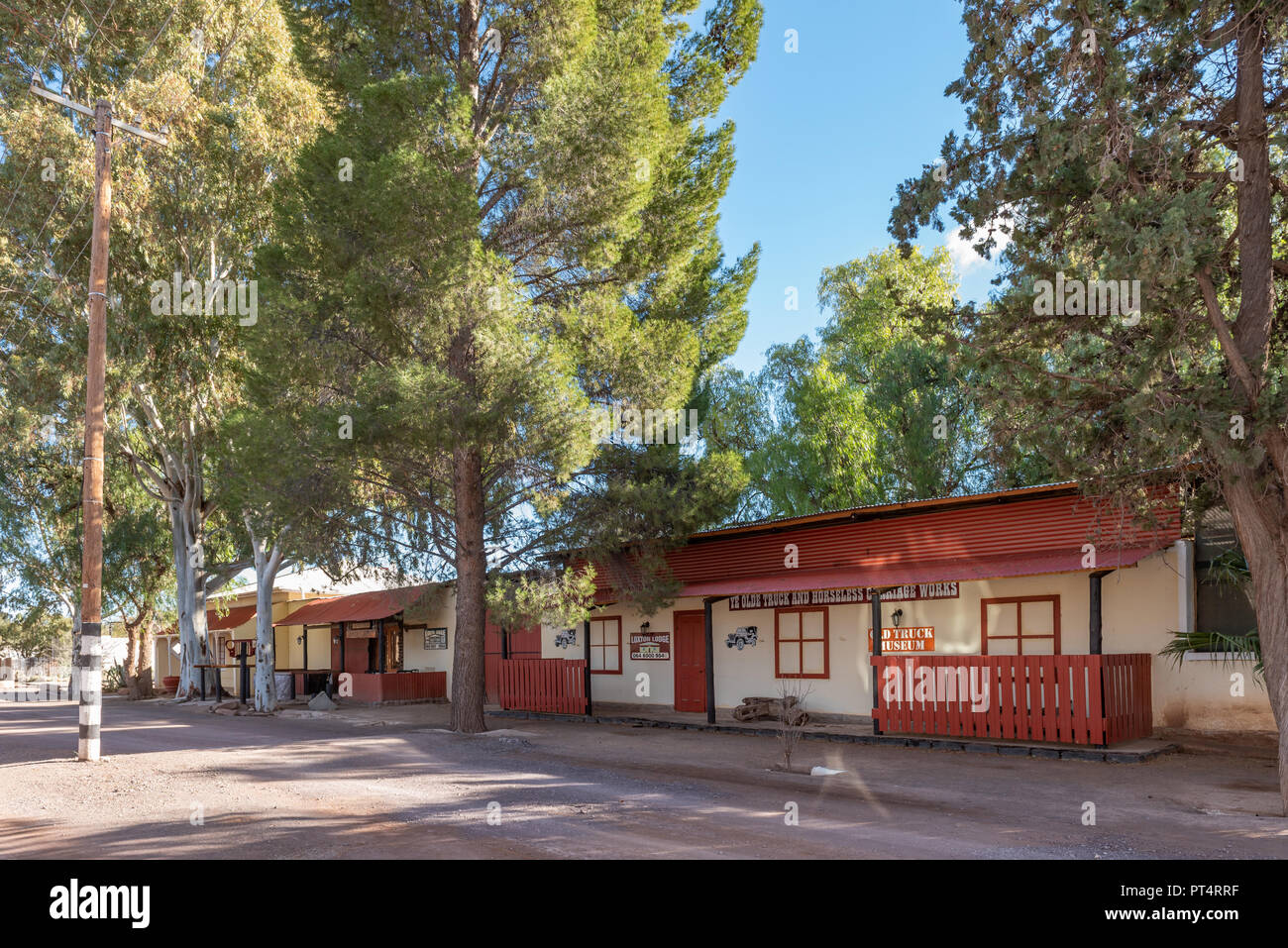 LOXTON, SOUTH AFRICA, AUGUST 7, 2018 A street scene in Loxton in the