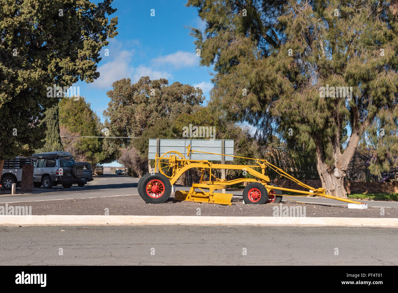 LOXTON, SOUTH AFRICA, AUGUST 7, 2018 A street scene, with an historic