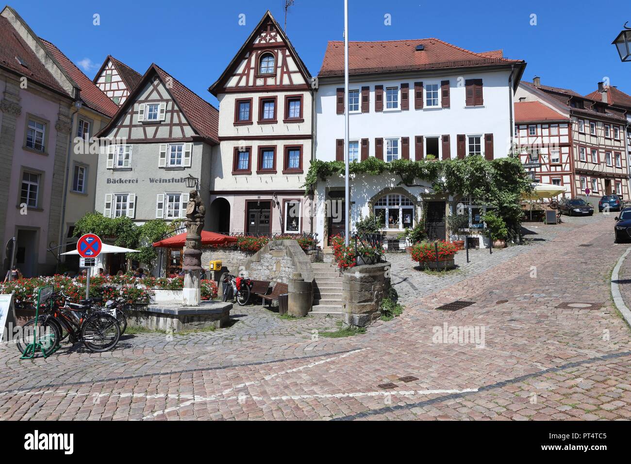 Medieval town square Stock Photo