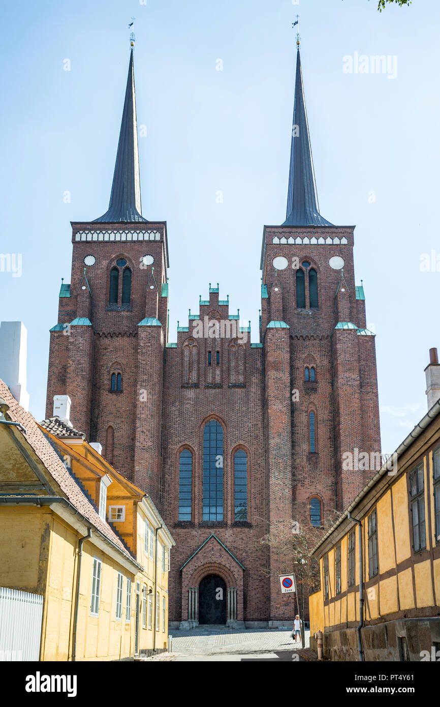 Gothic cathedral of Roskilde, Zealand, denmark Stock Photo