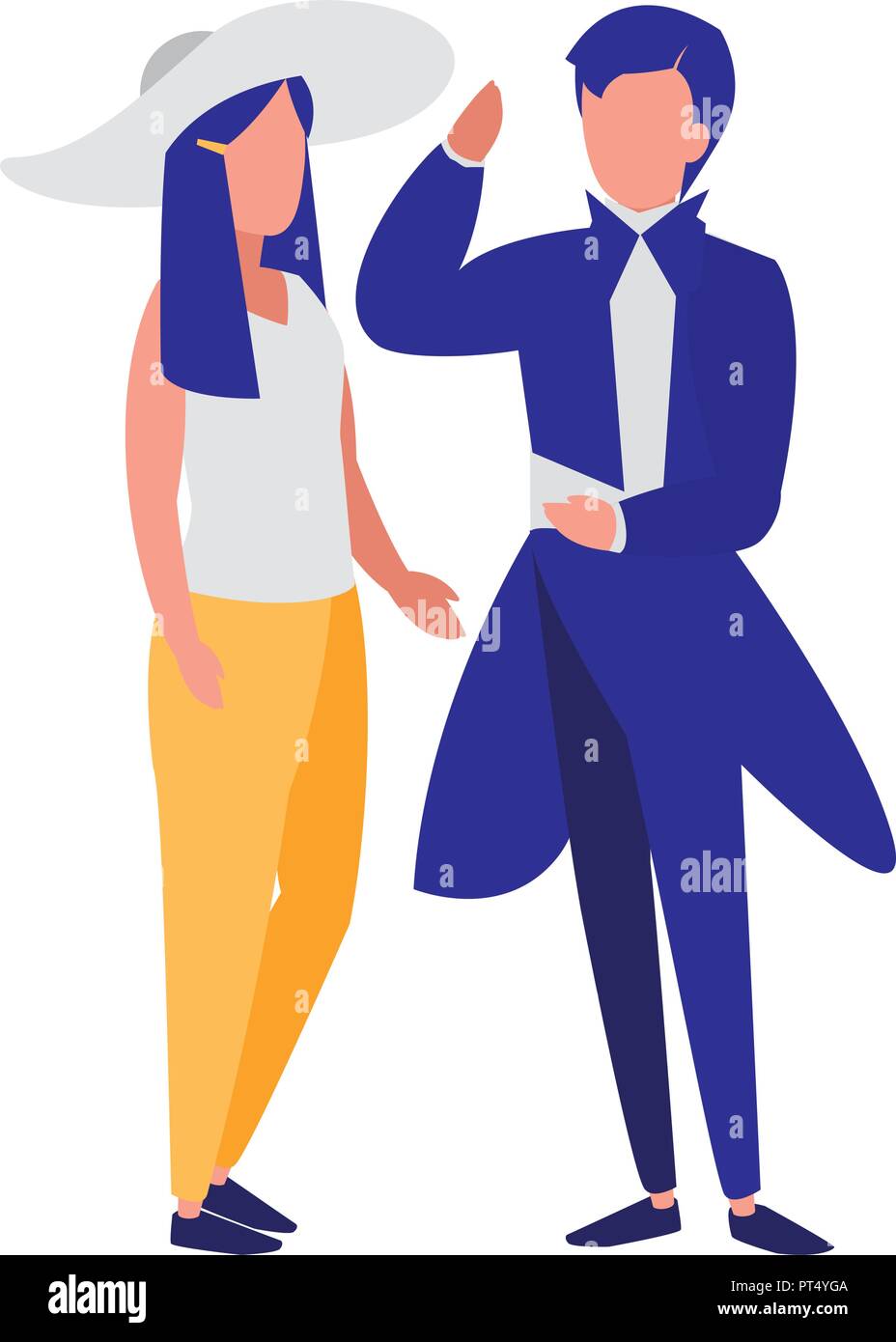 avatar couple icon over white background, vector illustration Stock ...