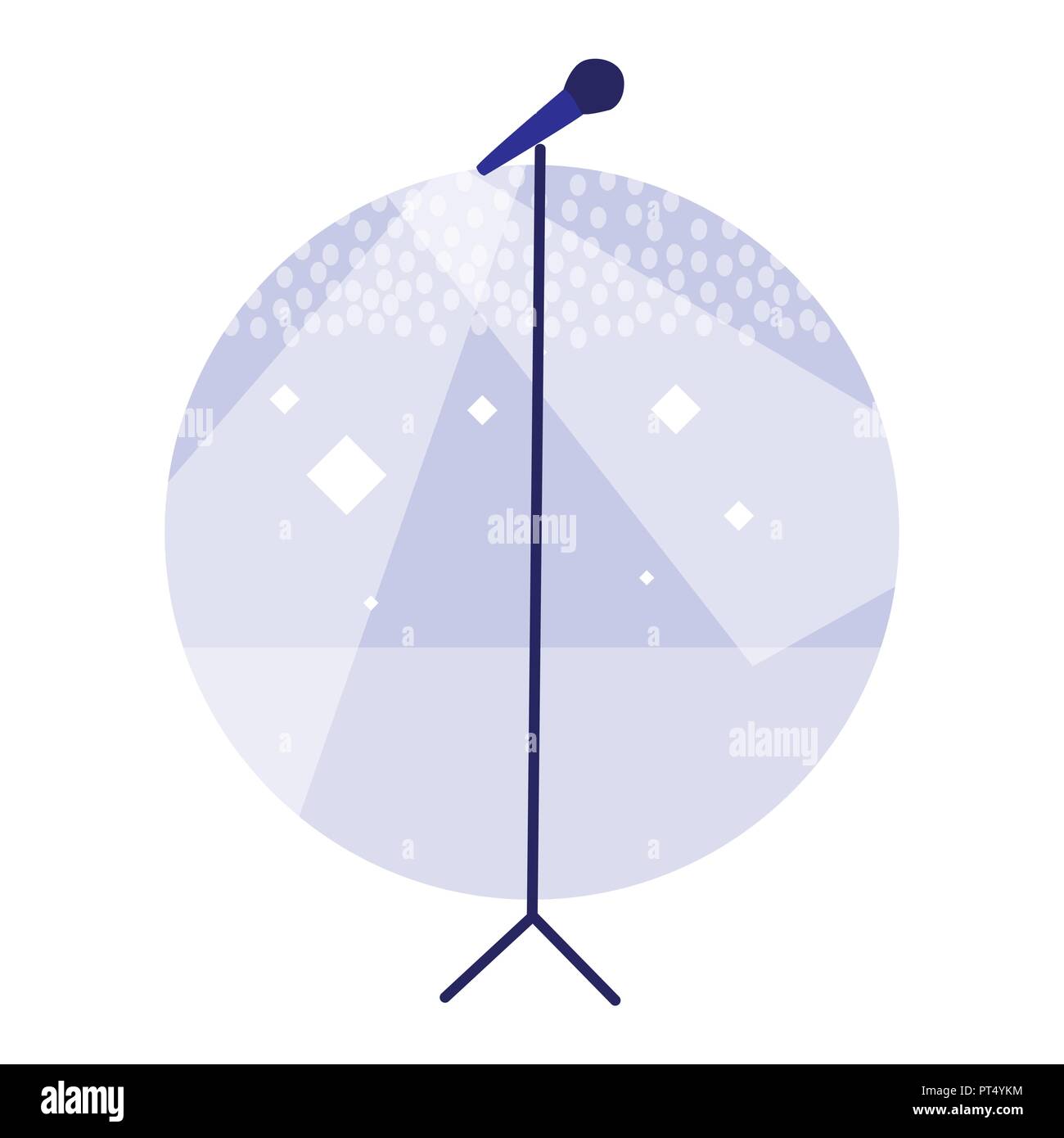 microphone icon over white background, vector illustration Stock Vector ...